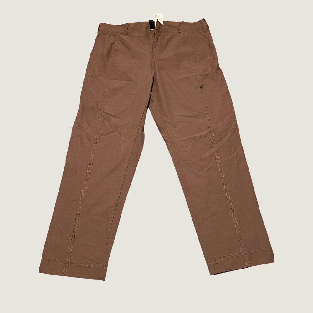 Kirkland Signature Womens Travel Pants Brown Stretch Cargo Hiking Trousers 10